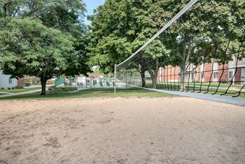 Sand volleyball court